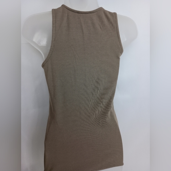BKE Sexy Barbiecore Tan Lace-Up Summer Casual Tank Top (#1,355) - Picture 6 of 7